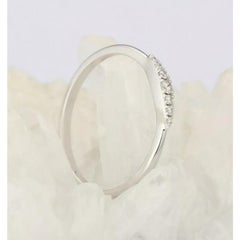 Diamond Wedding Band White Gold Minimalist 14k Gold Solid