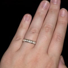1 Carat Round Brilliant Cut Diamond Band Gold Ring