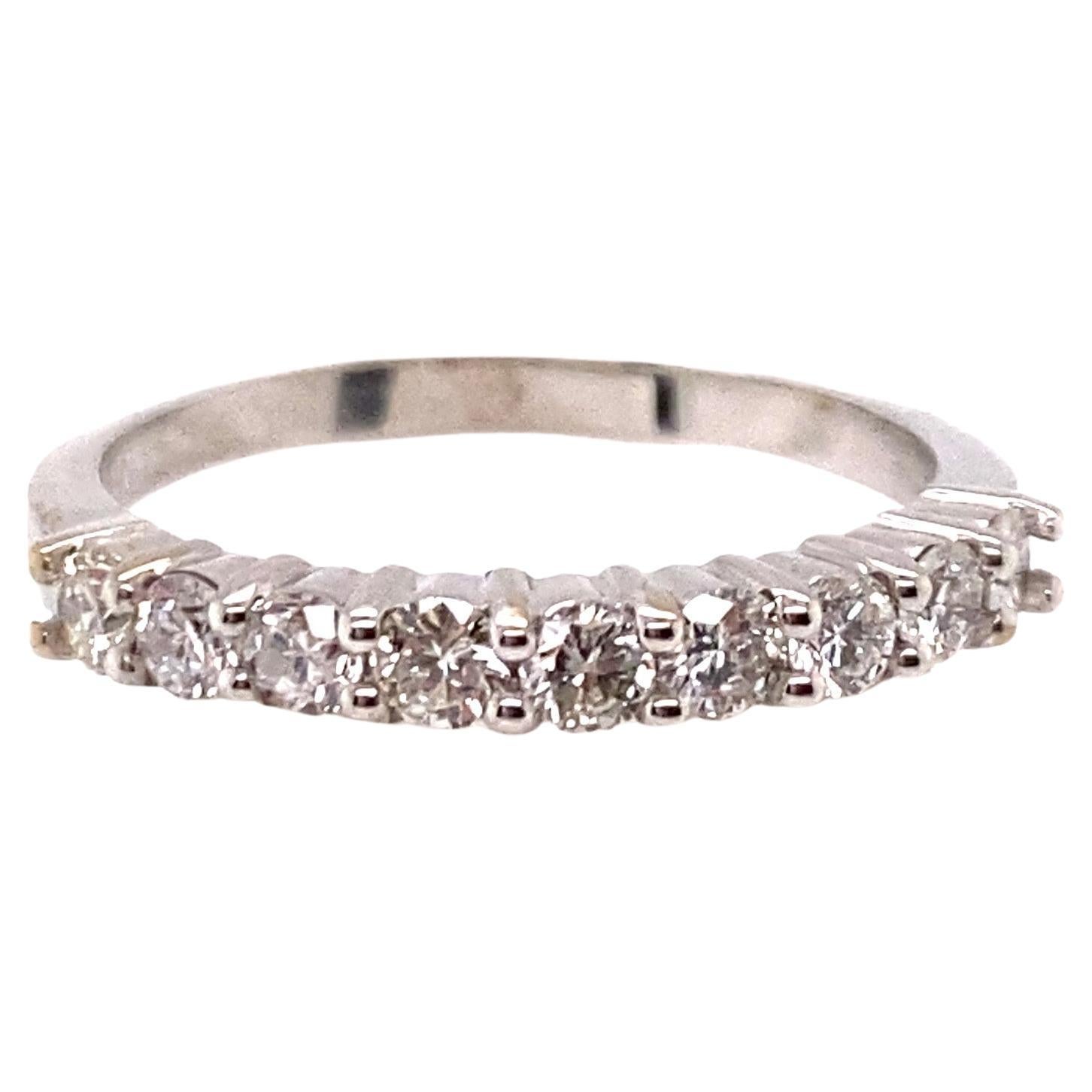 Diamond Wedding Ring Anniversary Band .60ct G-H/VS-SI 14K Made for Stacking For Sale