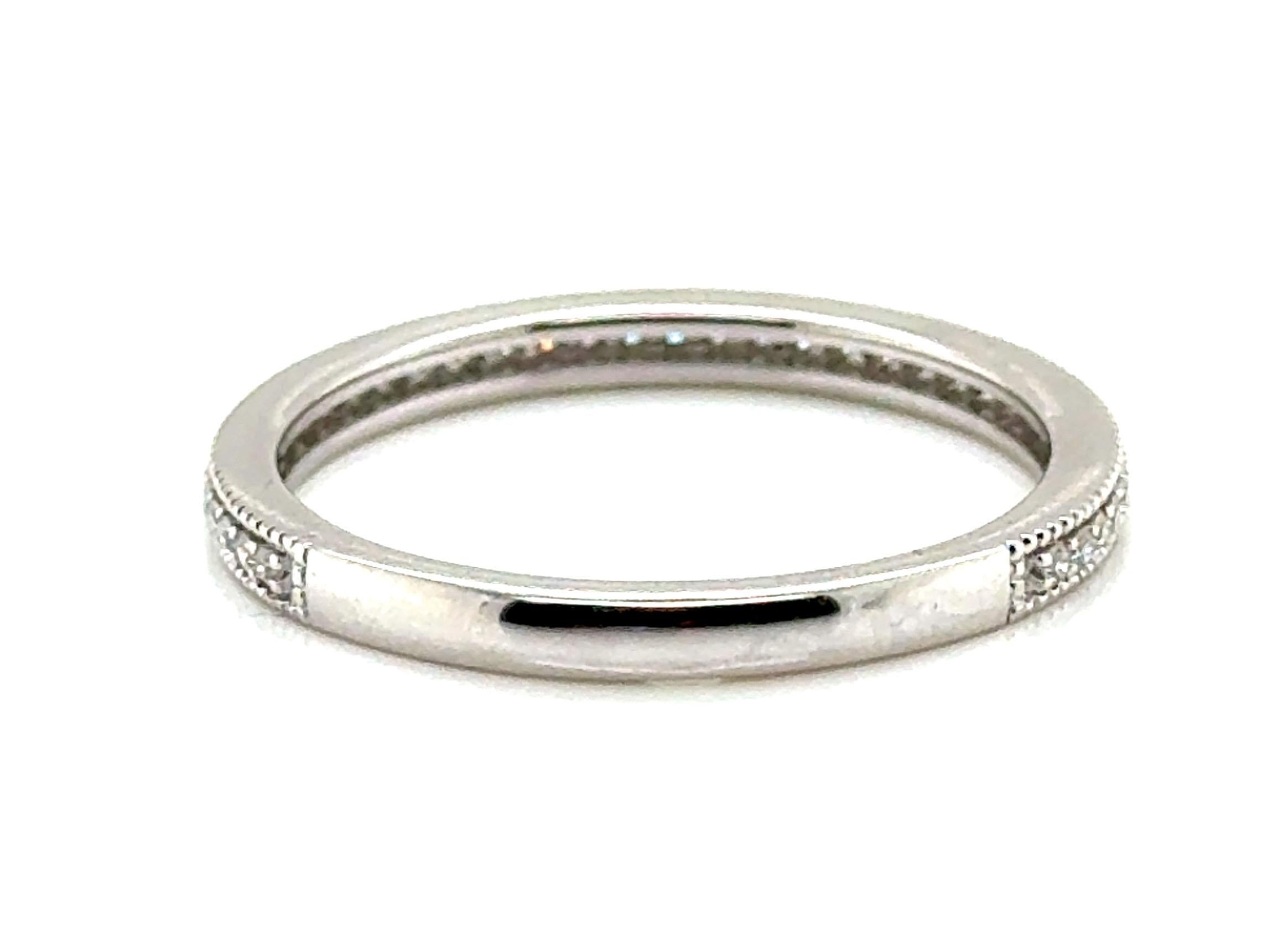 Brand New Diamond Wedding Ring Anniversary Band Mined F-G VS 14K MIlgrain For Sale 1