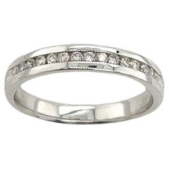 Diamond Wedding Ring Set with 0.15ct Diamonds in 18ct White Gold