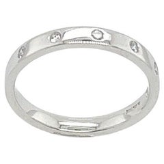 Used Diamond Wedding Ring Set with 6 Diamonds 0.06ct in 18ct White Gold