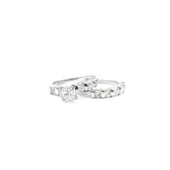 Diamond Wedding Set in 14k White Gold