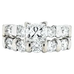 Diamond Wedding Set in 14k White Gold