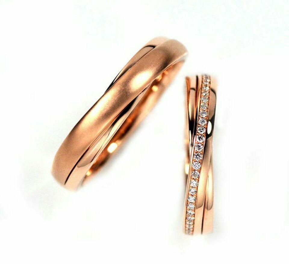 Round Cut Diamond Wedding Set Ring 14k Solid Gold Classic Eternity Bridal For Sale