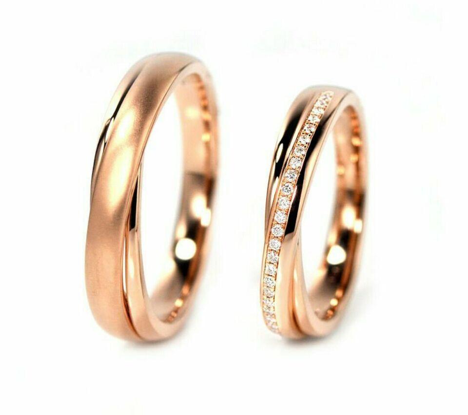 Diamond Wedding Set Ring 14k Solid Gold Classic Eternity Bridal In New Condition For Sale In Chicago, IL