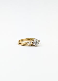 Diamond Wedding Set Ring in 14k Yellow Gold