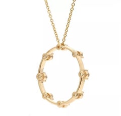 Collier pendentif roue en or massif 14K avec diamants
