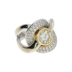 Diamond White and Yellow Gold Ring