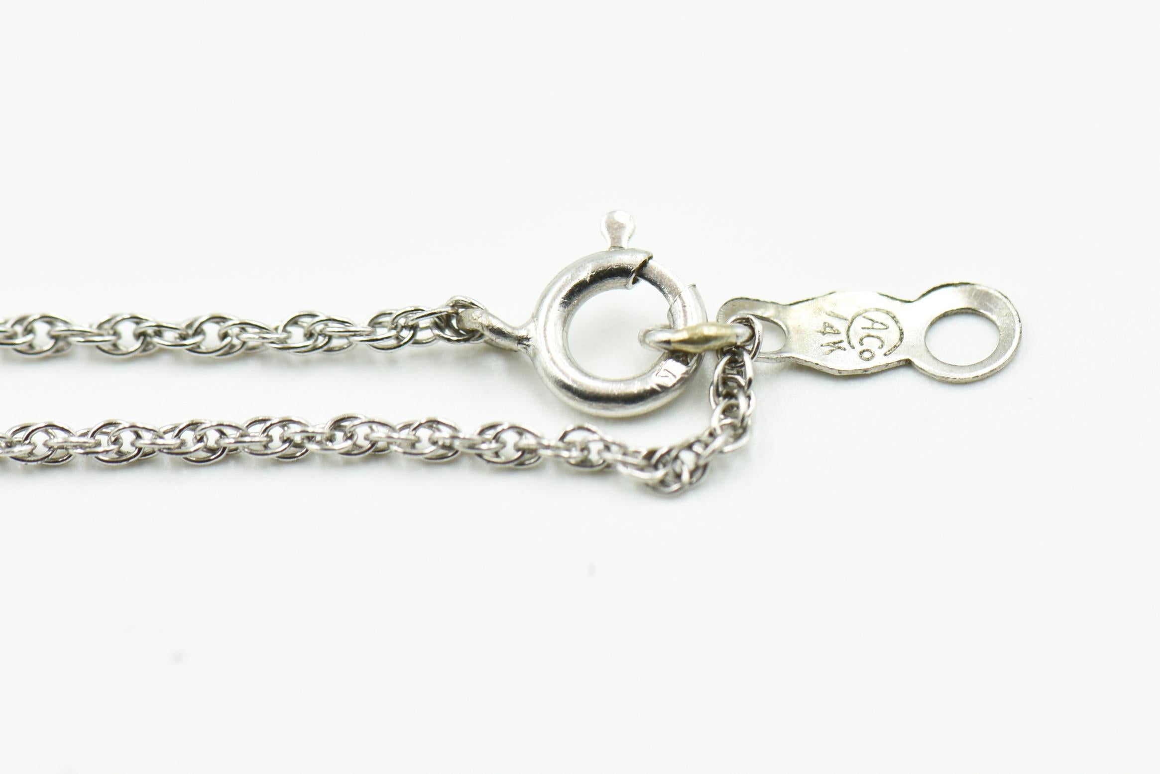 Diamant-Halskette aus Weißgold #1 Damen