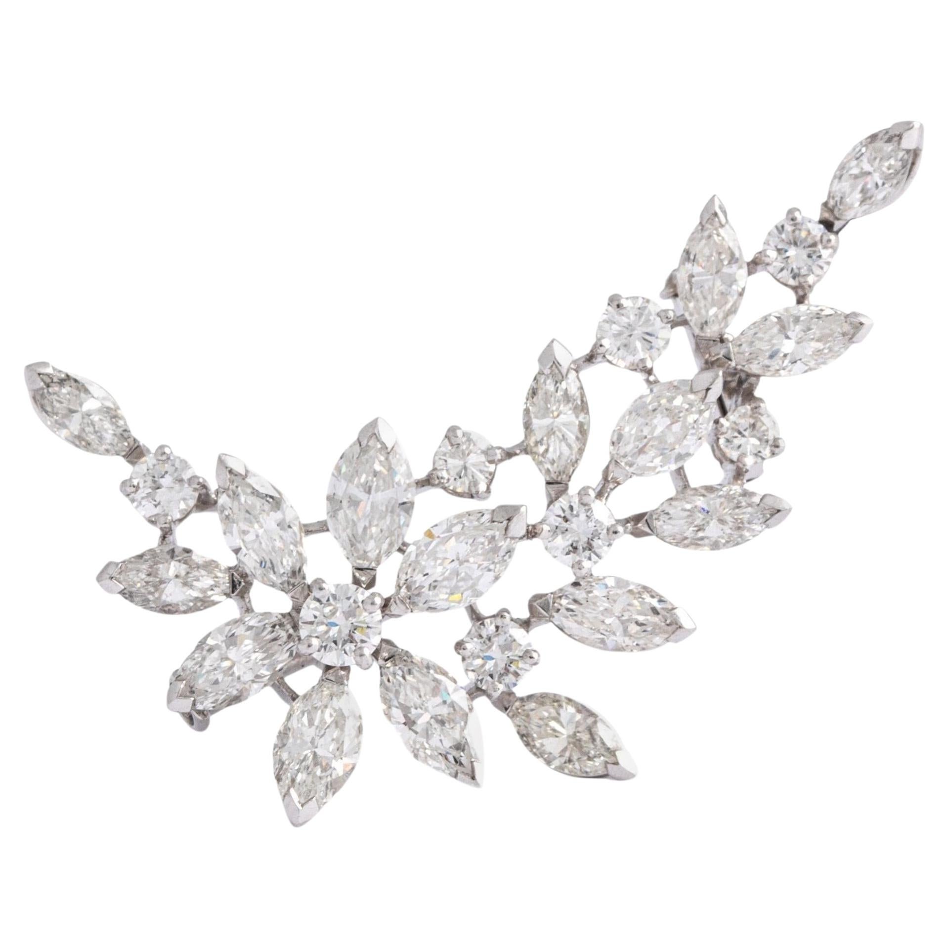 Diamond White Gold 18K Brooch