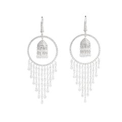 Diamond White Gold 18K Chandelier Earrings