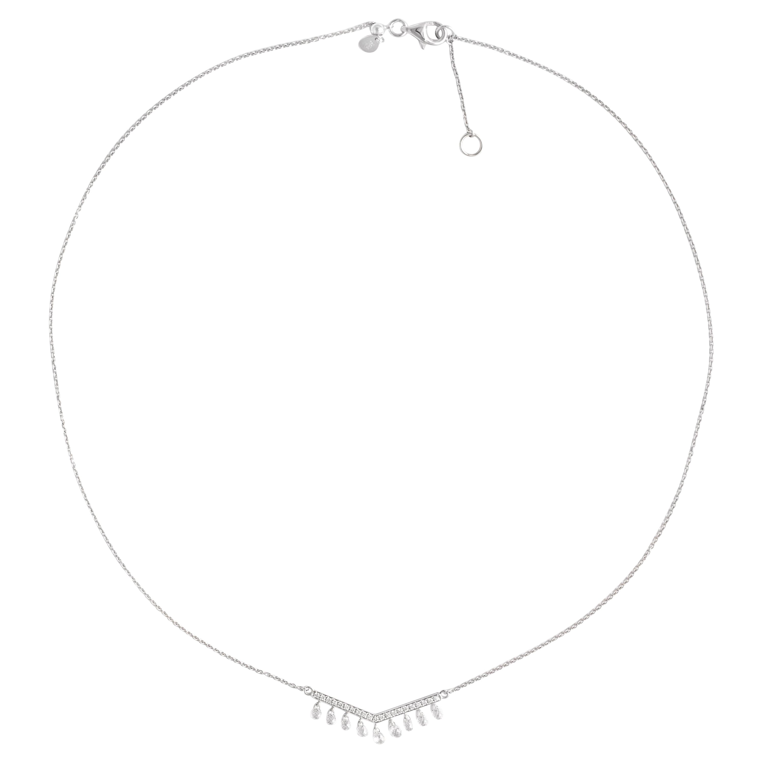 Collar de diamantes de oro blanco de 18 quilates