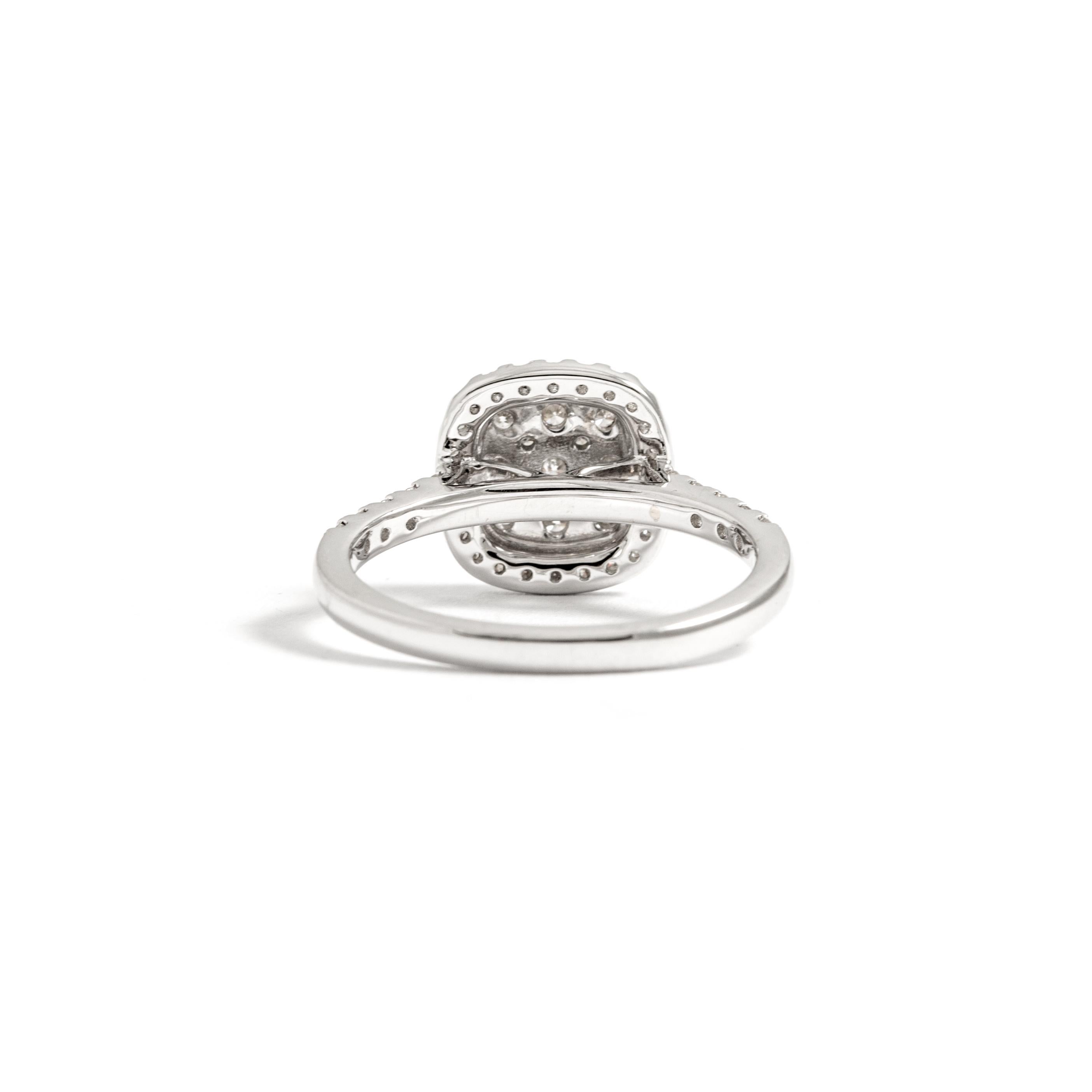 Diamond White Gold 18K Ring In New Condition For Sale In Geneva, CH