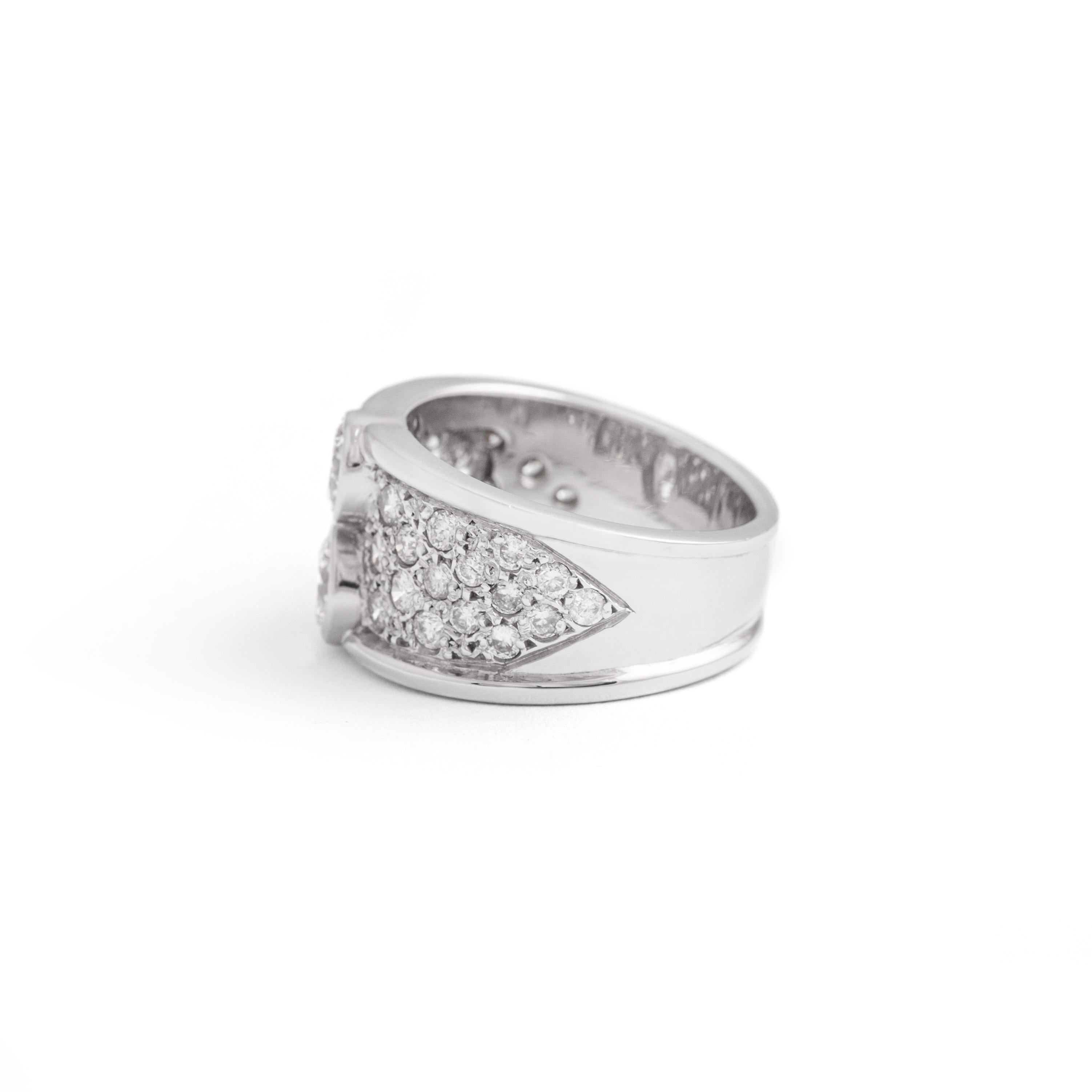 Diamond White Gold 18K Ring  For Sale 1