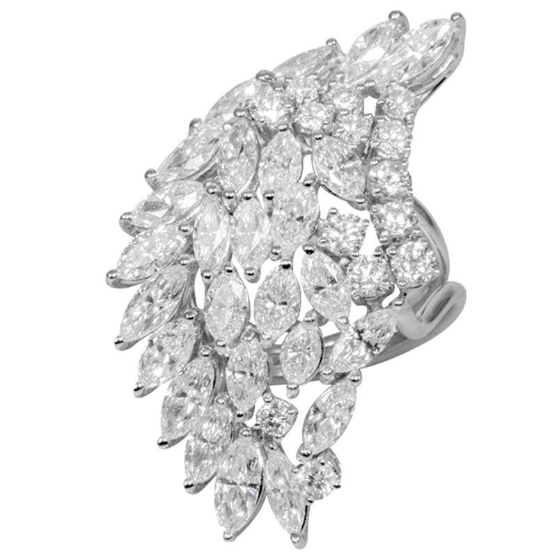 White Gold 18 K, Diamond Round, Emerald, Power of Green Lantern Ring