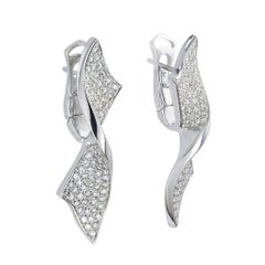 Diamond White Gold Bow Earrings