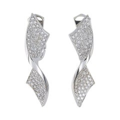 Diamond White Gold Bow Earrings