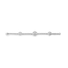 Pulsera de oro blanco con diamantes