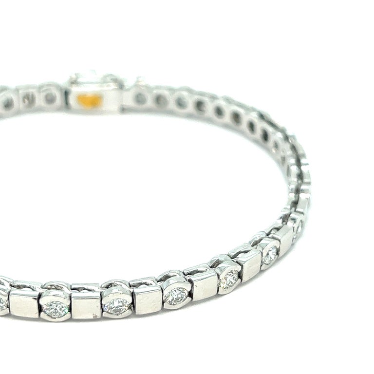 Diamond White Gold Bracelet For Sale at 1stDibs