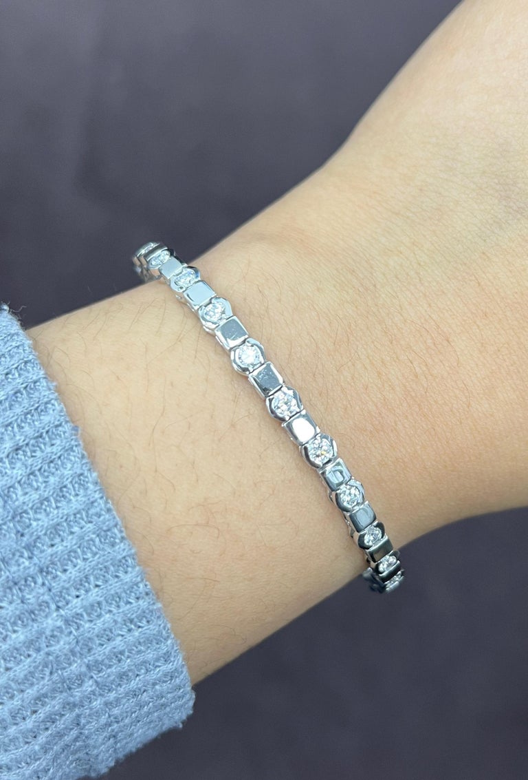 Diamond White Gold Bracelet For Sale at 1stDibs