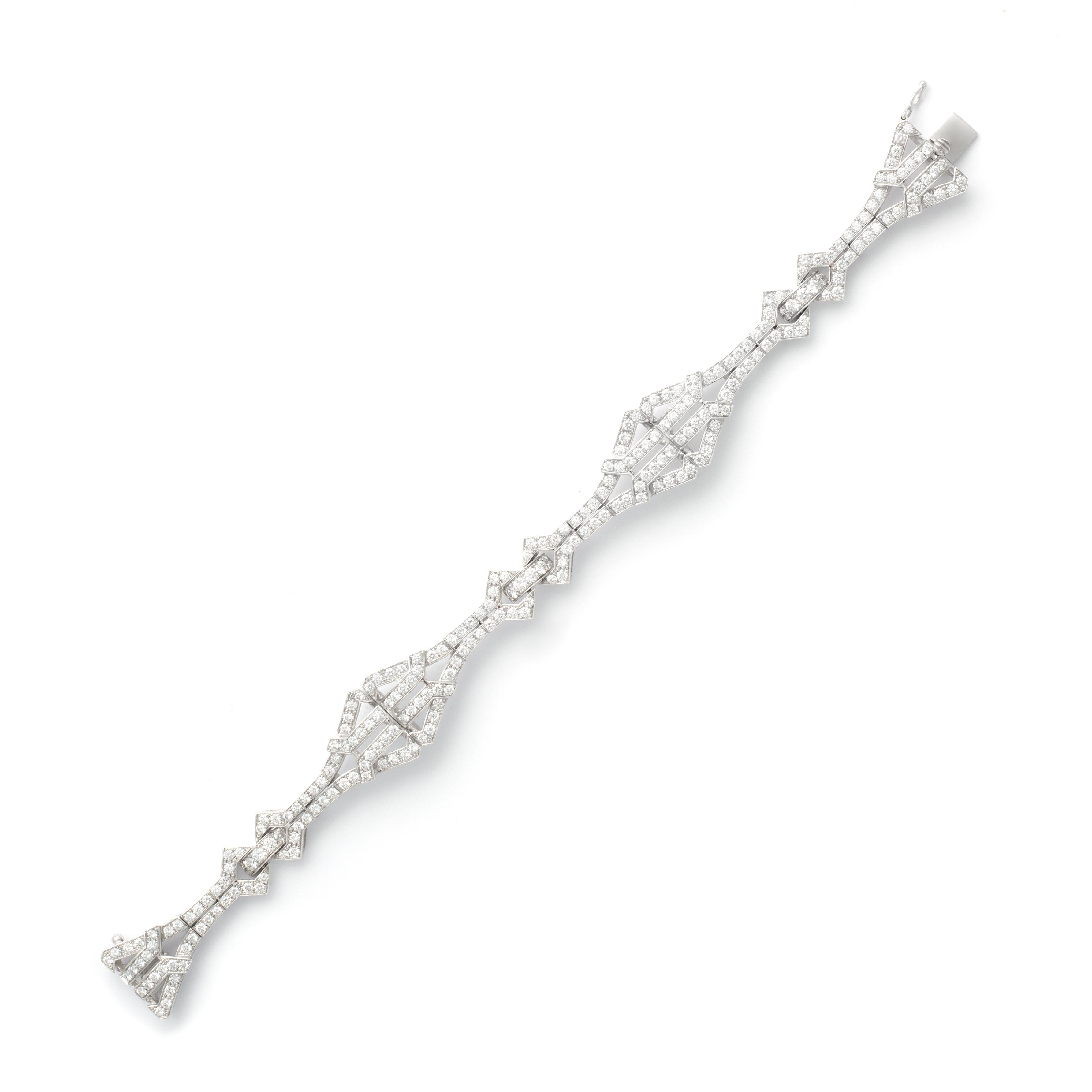 Diamond White Gold Bracelet For Sale 2