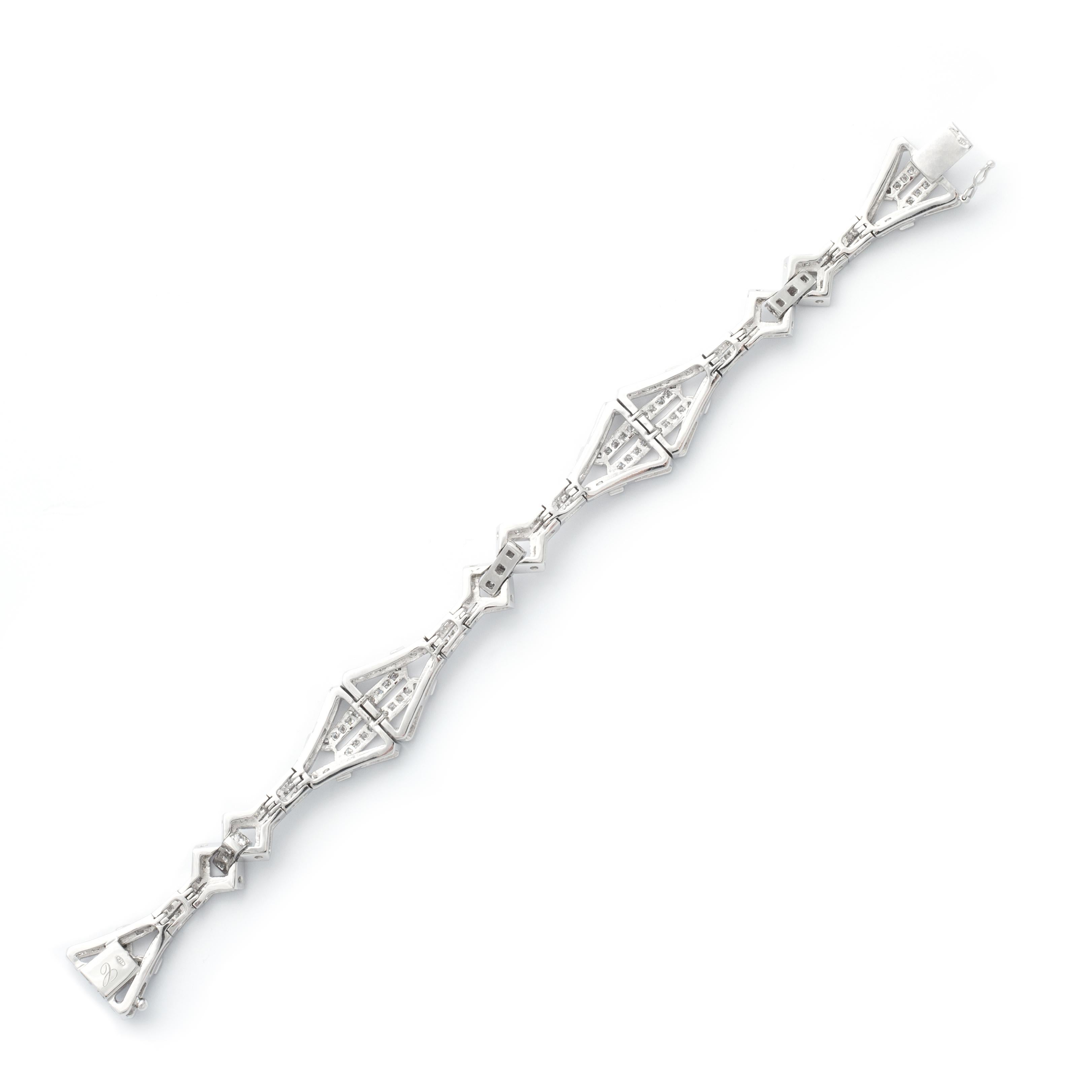 Diamond White Gold Bracelet For Sale 3