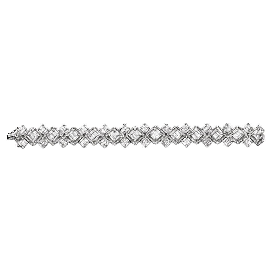 Bracelet en or blanc et diamants