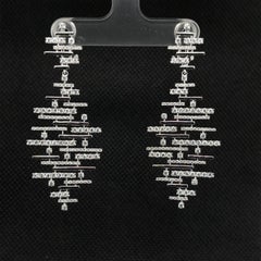 Diamond Chandelier French Clip Dangle Earrings in White Gold, 2.35 Carats Total
