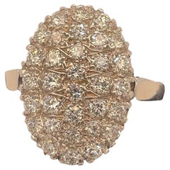 Vintage Diamond White Gold Cocktail Ring