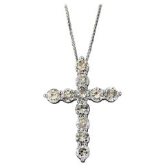 Diamond White Gold Cross Pendant