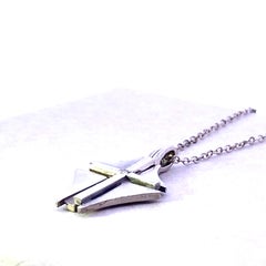 Diamond White Gold Double Cross Pendant