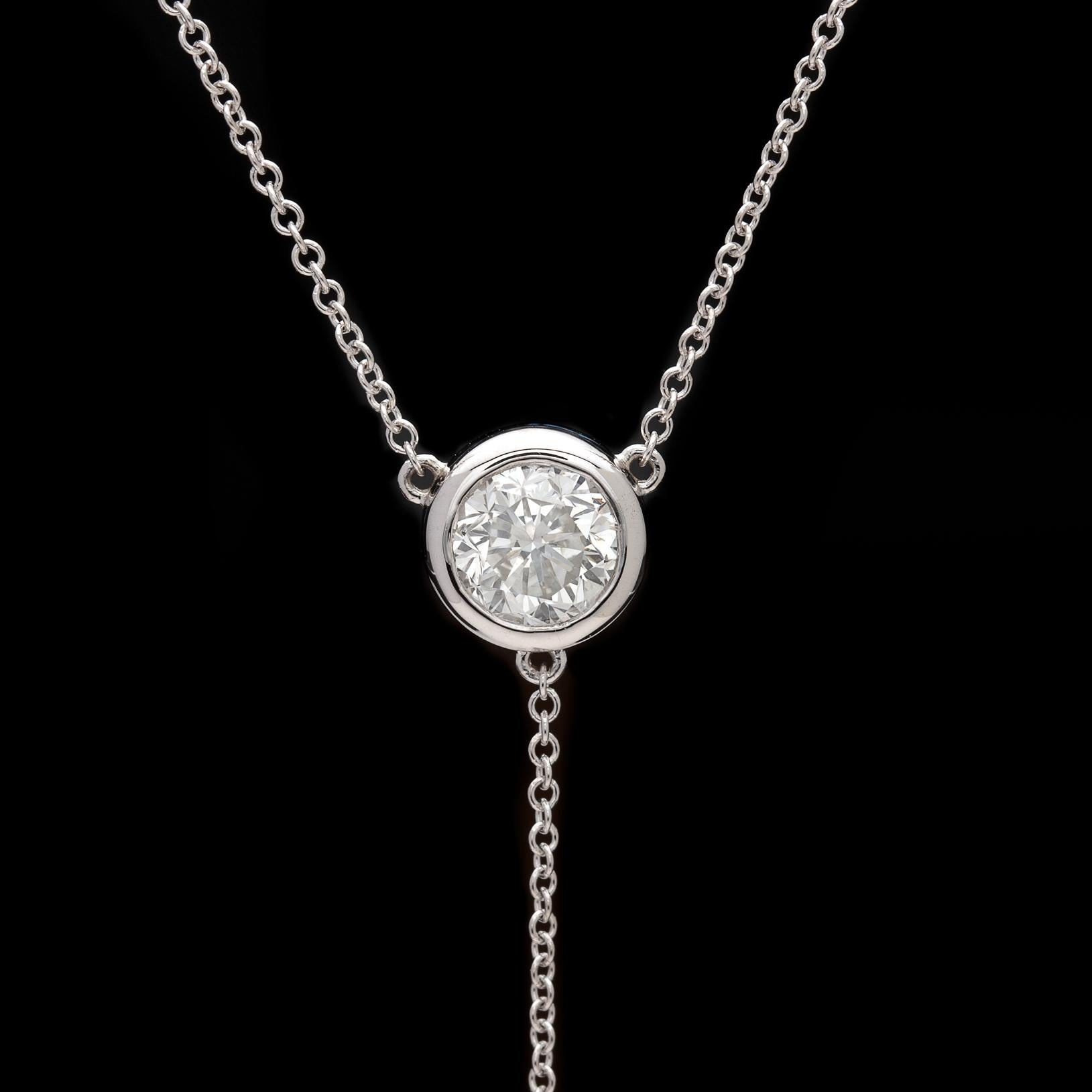 drop necklace white gold