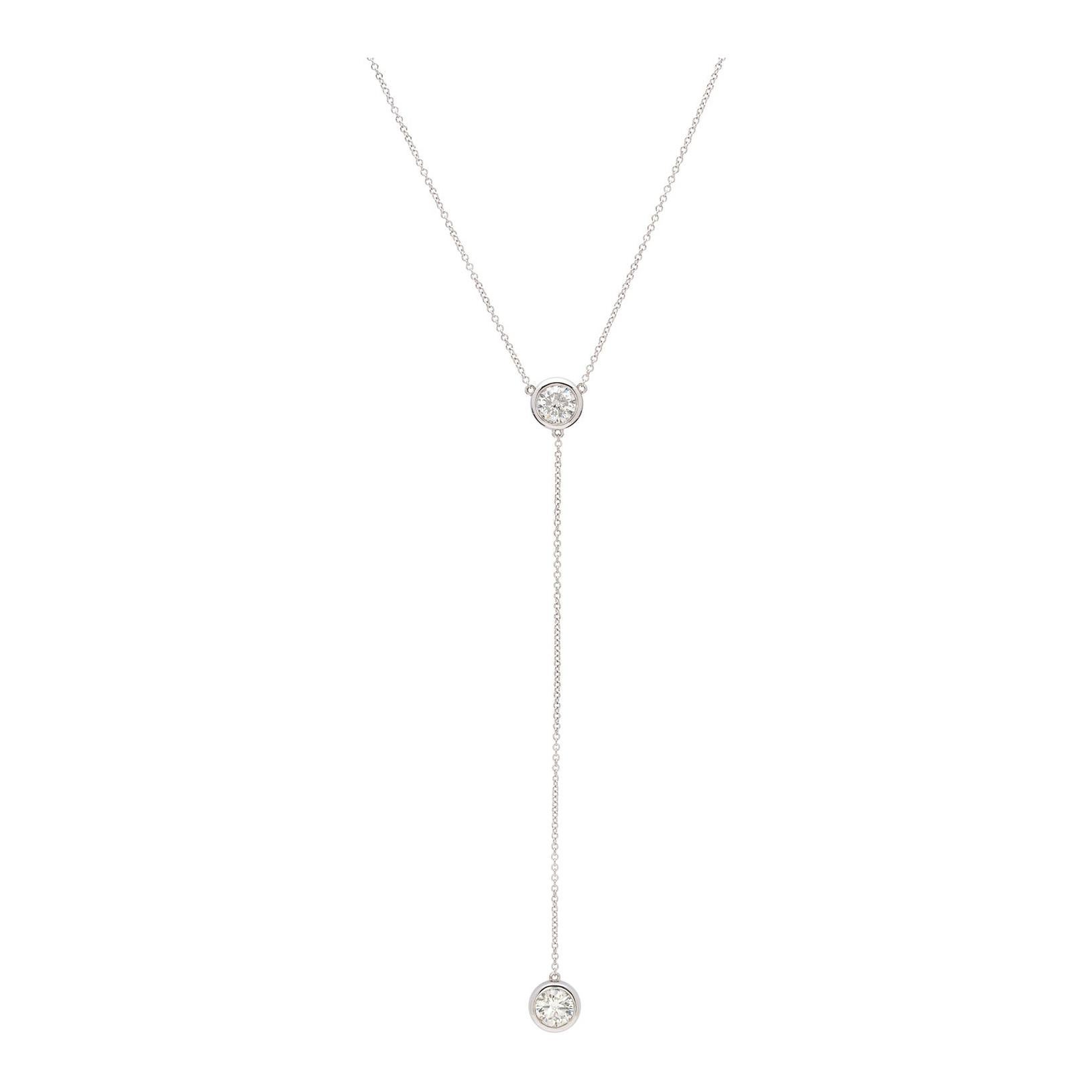 Diamond Gold Vertical Bar Drop Necklace at 1stDibs