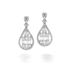 Diamond White Gold Earrings