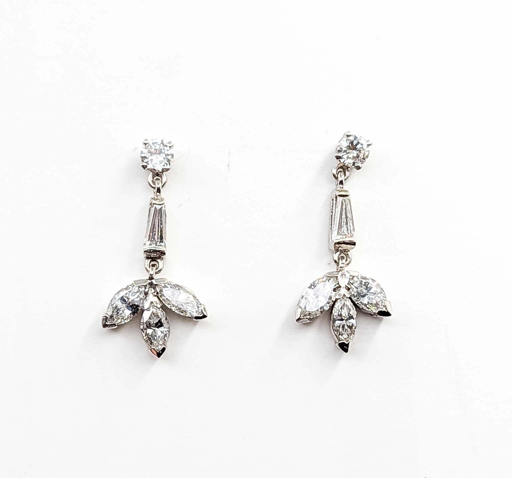 Women's Diamond White Gold Earrings For Sale