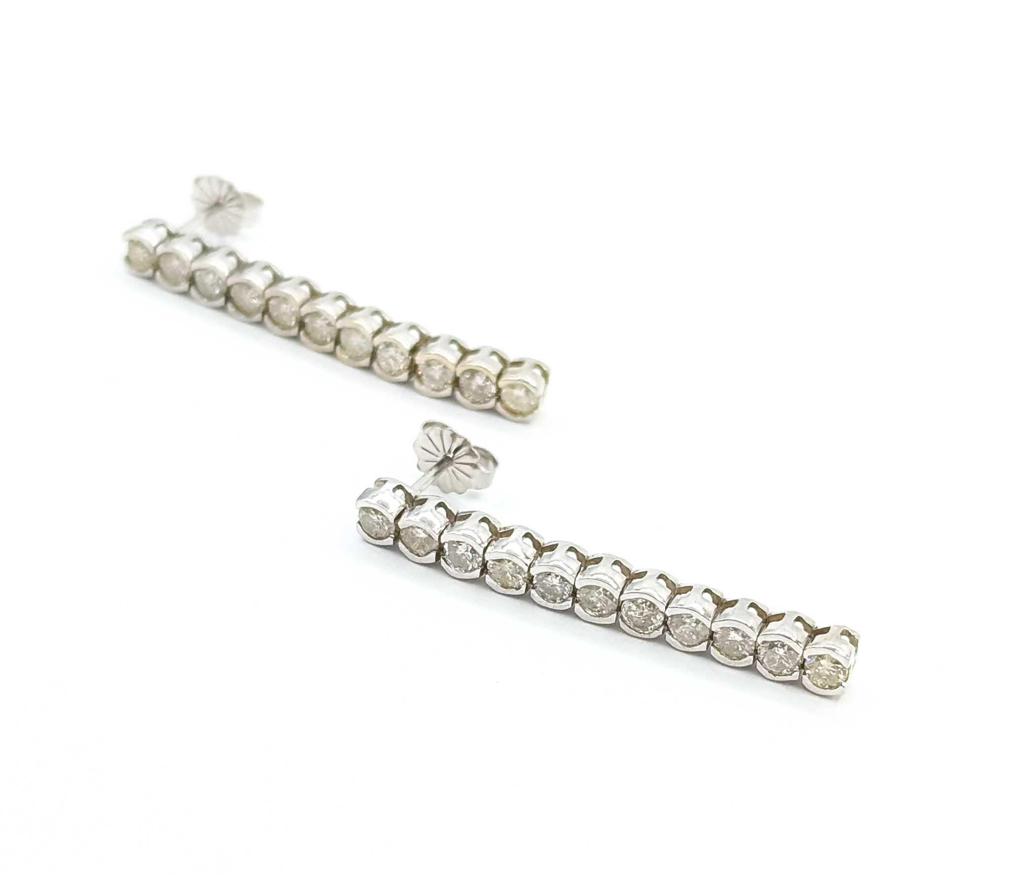 Women's Diamond White Gold Earrings For Sale