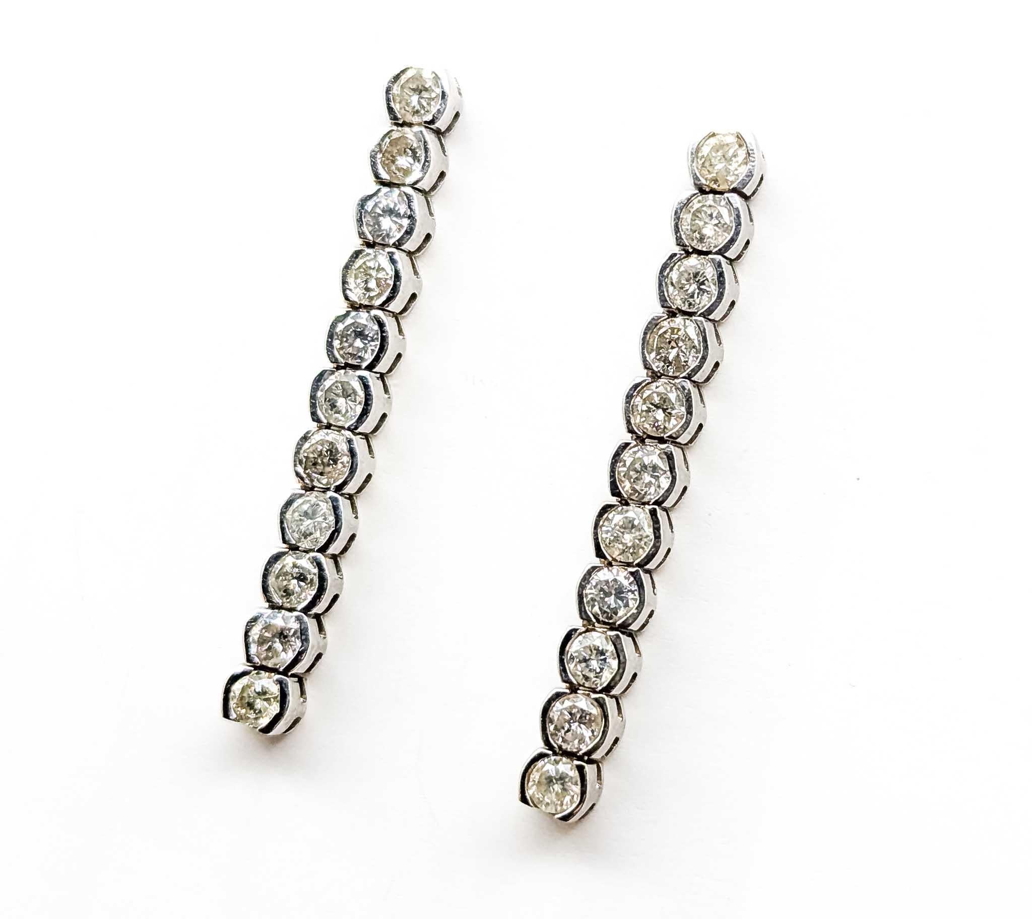 Diamond White Gold Earrings For Sale 1