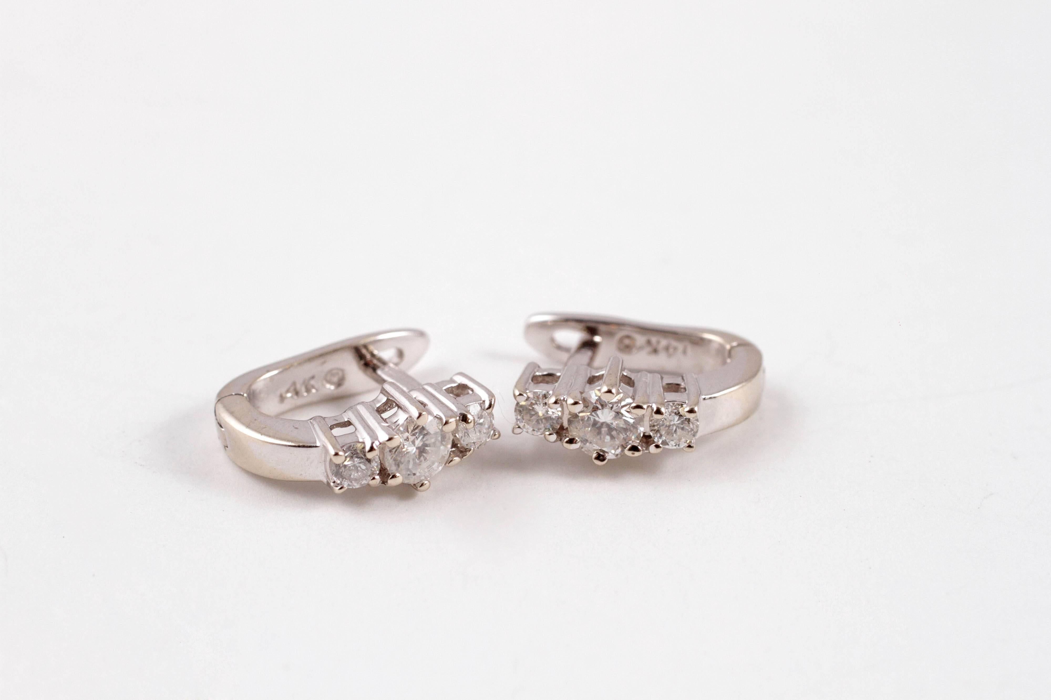 Diamond White Gold Earrings 2