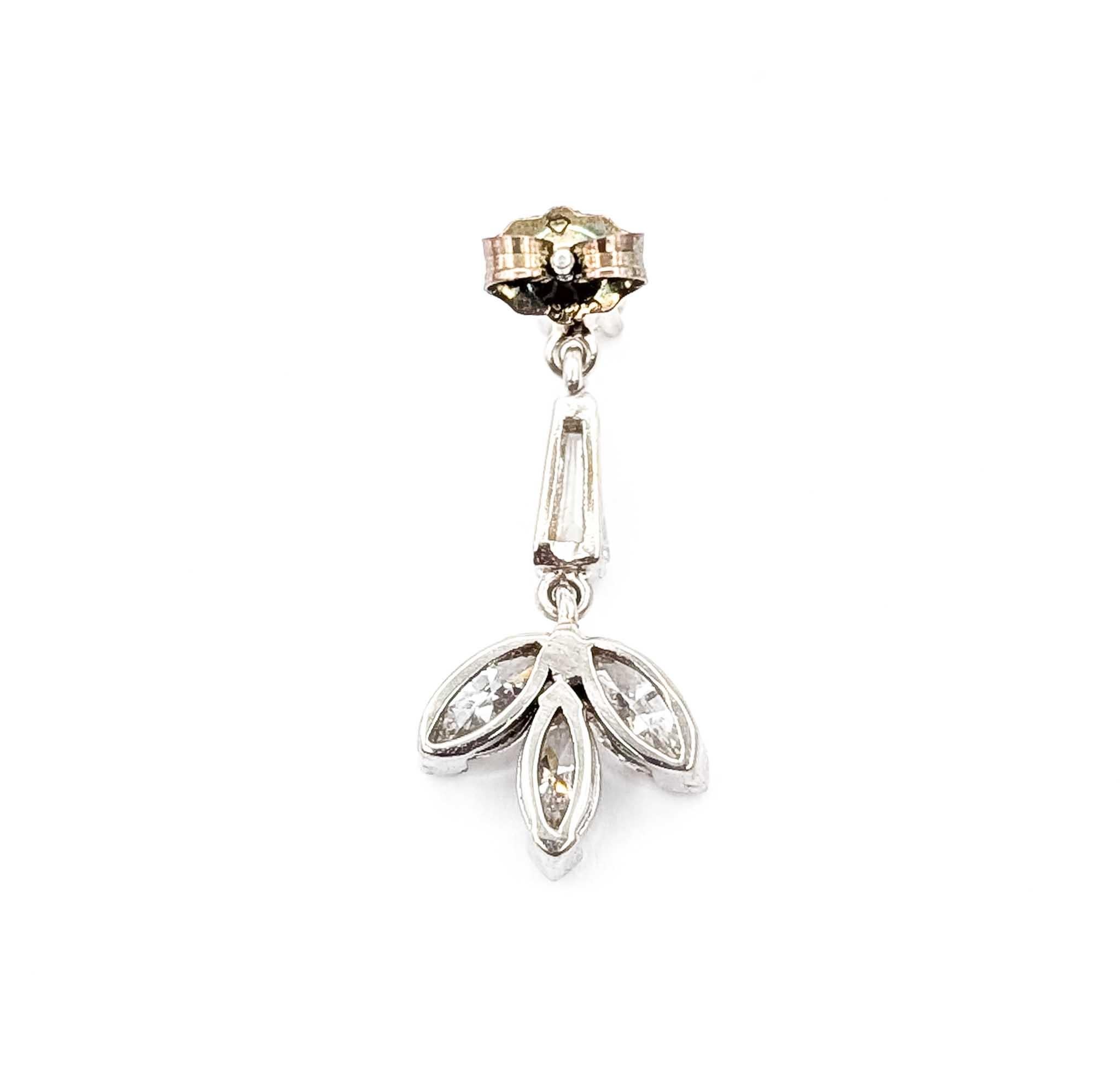 Diamond White Gold Earrings For Sale 2