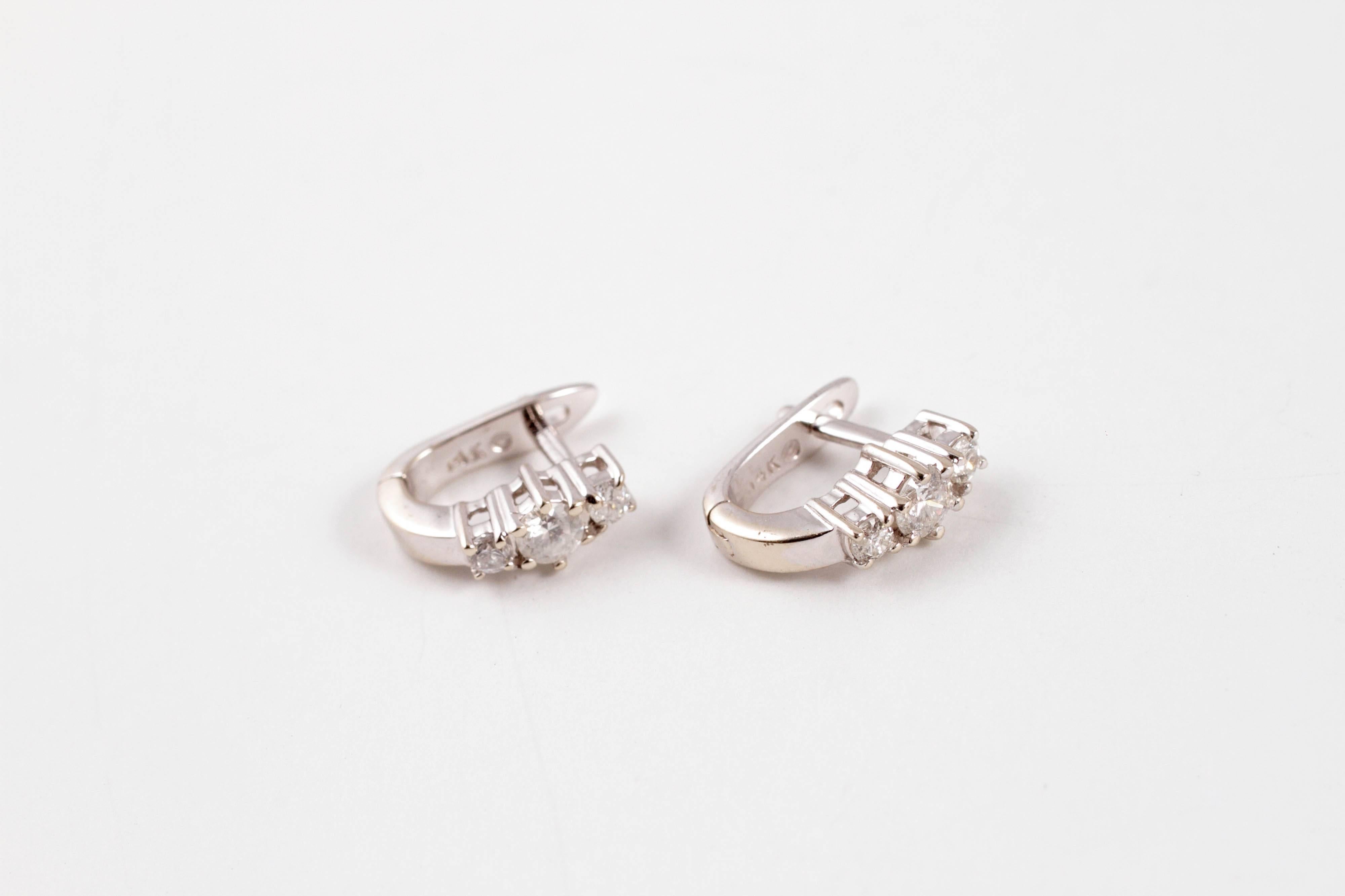 Diamond White Gold Earrings 3