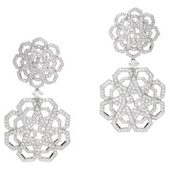 Orecchini con diamanti in oro bianco