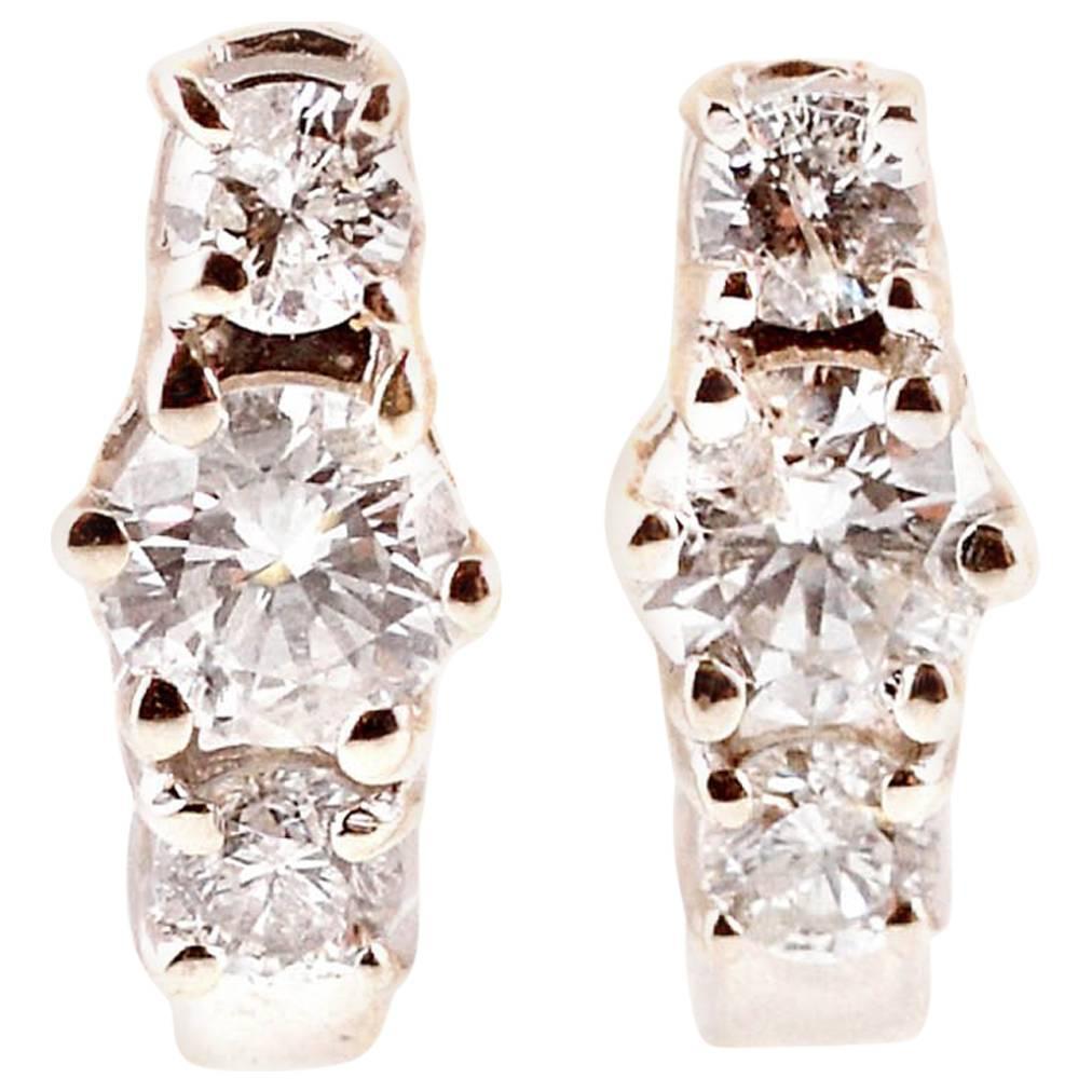 Diamond White Gold Earrings