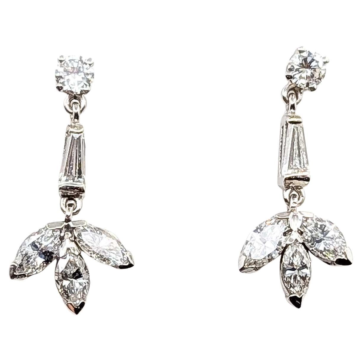 Diamond White Gold Earrings