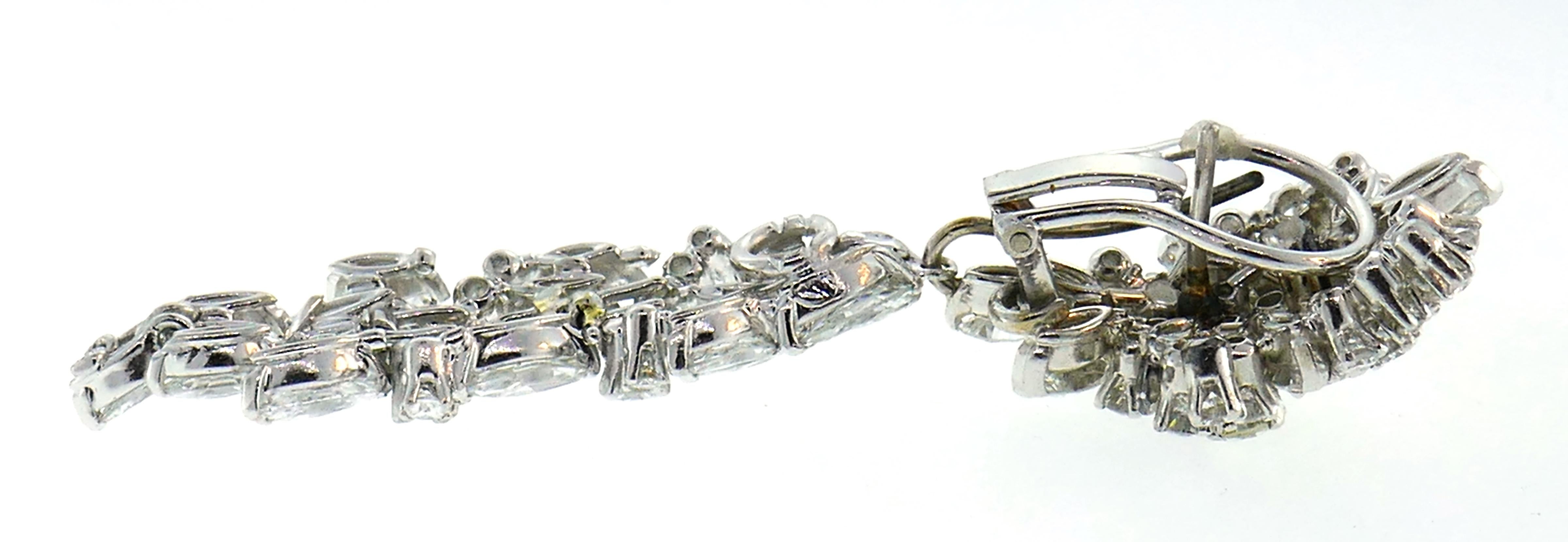 Diamond White Gold Earrings Interchangeable Day and Night In Good Condition In Beverly Hills, CA