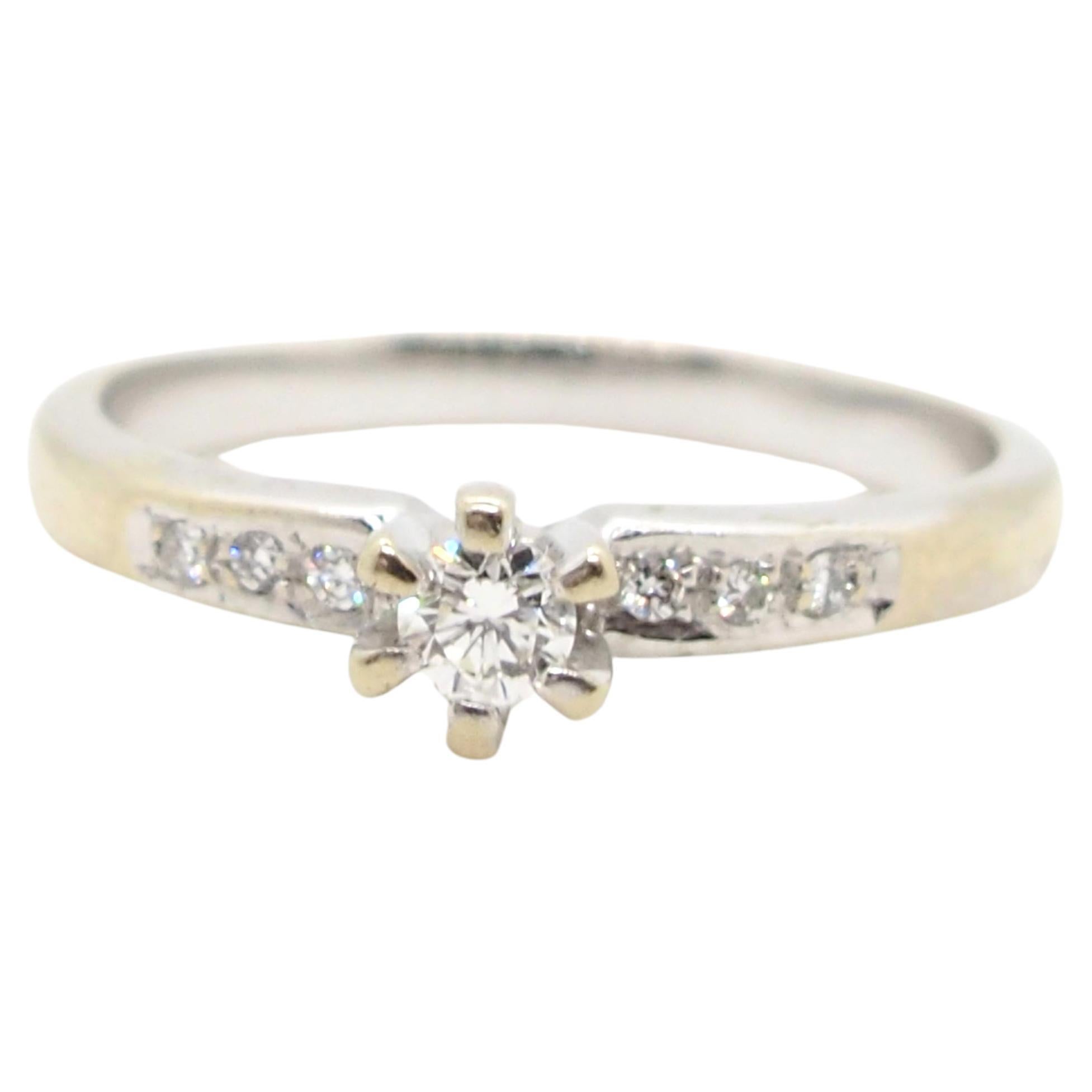 Diamond White Gold Engagement Ring