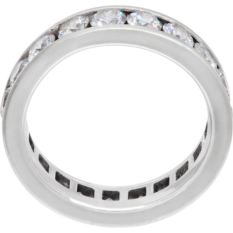 Women's Diamond White Gold Eternity Band Ring For Sale