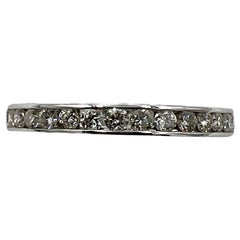 Diamond White Gold Eternity Band Size 8.25
