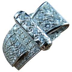 Diamond White Gold French Ring