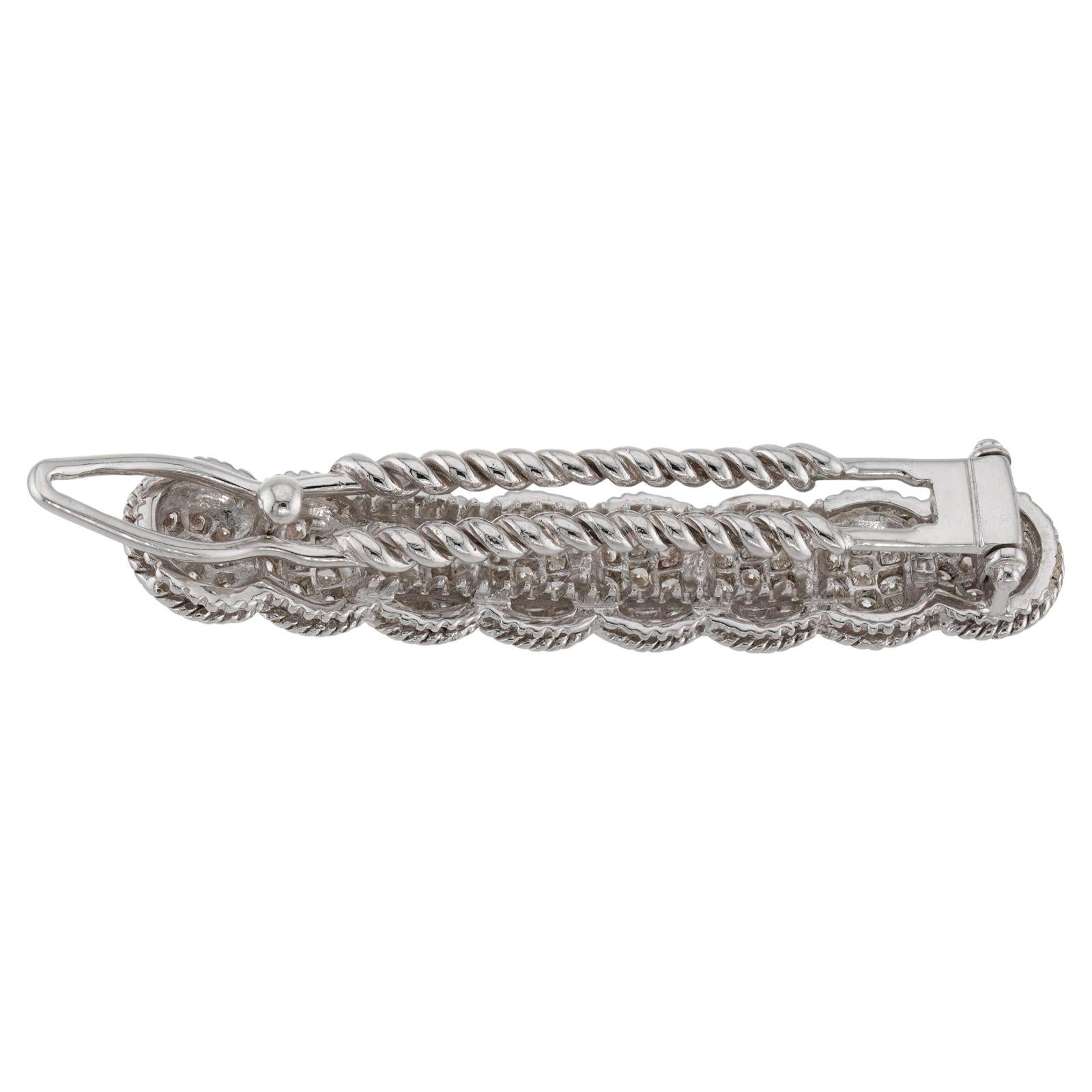 Women's Diamond White Gold Hair Jewelry Pin For Sale